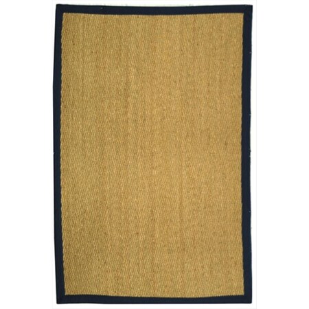 Safavieh 5 x 8 ft. Medium Rectangle Casual Natural and Blue Natural Fiber Rug NF115E-5